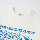 WHITE STAR FLOWER SWEATSHIRT