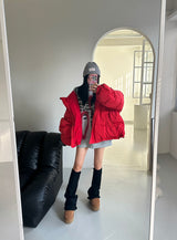 [UNISEX] Hooded oversized fit wellon padded coat