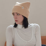 VA Label Square Beanie / Beige
