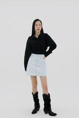 アイスライトブルーミニスカート/no.6176 Ice Light Blue Mini Skirt