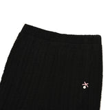 チェリーレースブーツカットパンツ / CHERRY LACE BOOTCUT PANTS [BLACK]
