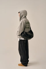 BOTTOM LESS HOOD ZIP-UP - GRAY