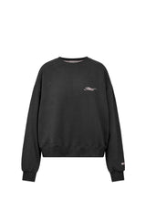 Lettering Round Neck Sweatshirt (CHARCOAL)