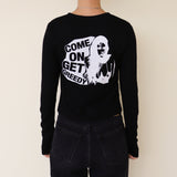 GREEDY CROP CARDIGAN (BLACK)