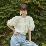 ピッピングシャーリングブラウス/[LINE] Pipping Shirring Blouse