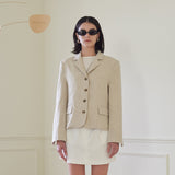 シングルリネンジャケット/SINGLE LINEN JACKET (BEIGE)
