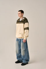 COLOR TONING PATTERN ANORAK -IVORY