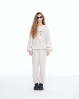 [IBC22UPT06OT]刺繍ロゴジョガーパンツ/[IBC22UPT06OT] EMBROIDERY LOGO JOGGER PANTS - OATMEAL