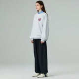 ハートプリンティングスウェット/HEART PRINTING SWEAT SHIRT-WHITE MELANGE
