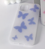 パステルブラーブルーバタフライフォーンケース / Pastel Blur blue utterfly Phone Case