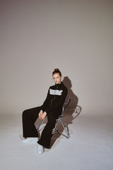 Lace 7 Track Top Black