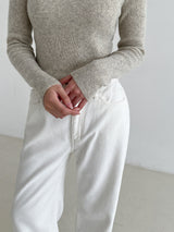 かhしみあウールポーラーニット / Cashmere wool polar knit (8color)