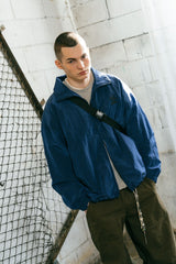 NYLON COLLAR WINDBRAKER - BLUE