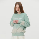 キルシーウィティーバニータイダイスウェットシャツ / WITTY BUNNY TIE DYE SWEATSHIRT [MINT] (6671649931382)