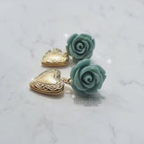 アンティークミントローズピアス / Antique Mint Rose Piercing (G-friend Yerin, Dreamcatcher Gahyun Piercing)