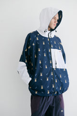 ロイヤルフリースフードジャケット / BSR2223FWJK103 ROYAL FLEECE HOODED JACKET MINI BEAR RABBIT NAVY
