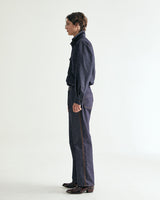 UNISEX LINE STITCH RAW DENIM PANTS M - INDIGO BLUE (6635992383606)