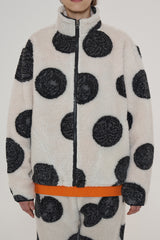 COIN JACQUARD FLEECE JACKET / IVORY (6601036267638)