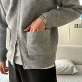 LMN Leo Two Way Drop Round Knit Cardigan (4 colors)