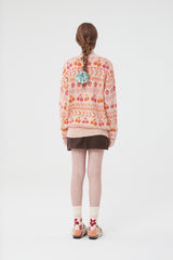 チェリーパターンニット／CHERRY PATTERN KNIT [PINK]