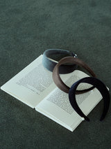Choco Brown Velvet Headband (6611847348342)