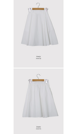 Natural Pleated Midi Skirt (2color)