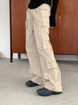 Gento mini pocket string nylon cargo pants