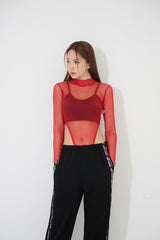ネックメッシュボディスーツ/neck mesh bodysuit(9239)