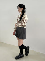 Sofia collar stripe knit