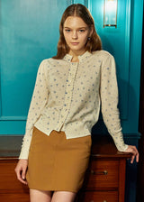 100% wool hand stitch print cardigan_snowflake (6655895404662)