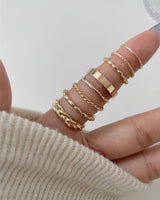 [8セット] デイリーチェーンレイヤードリングセット / [8 set] Daily Chain Layered Ring Set
