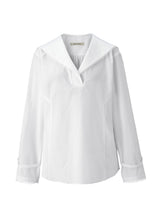 Sailor lace blouse - White (6682590380150)