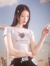 0 2 hardboiled crop t-shirt - GREY (6567587610742)