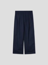 Linen pin tuck banding pants 4color