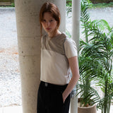 カーブクロップT / CURVE CROP TEE_BEIGE