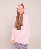 ラッフル付きフーディピンク/ ruffle hoodie pink (2487641833590)