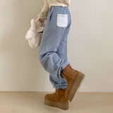 ナッピングエンブロイダリー2WAYジョガーパンツ / [Bellied made] napping embroidery two-way jogger pants