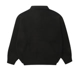 カラーボタンオーバーニット/Collar button over knit_3color