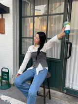 Toggle knitted tube top 