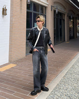 90's バイクレザージャケット / 90's Bike Leather Jacket (2 colors)