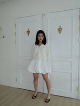 TISHA SAILOR TWEED BLOUSE _WHITE