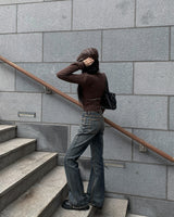 Calm boots cut denim pants