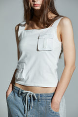 ベルトスリーブレストップ / BELT SLEEVELESS TOP