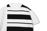 MOCK NECK HALF STRIPE KNIT T-SHIRT (6554118226038)