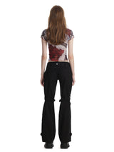 ローライズベルトパンツ / 0 8 low-rise belted pants - BLACK