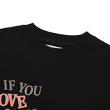 LOVE NEW CULTURES WORDING SWEATSHIRT [BLACK]