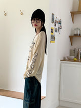 フリーダムレタリングボクシー長袖Tシャツ
