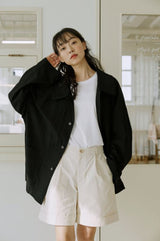 ユニセックスカフハーフパンツ/unisex cuff half pants cream