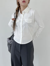 パリカラーTシャツ/Paris collar T-shirt (2color)