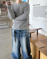 No.0648 slim waffle T (3color)